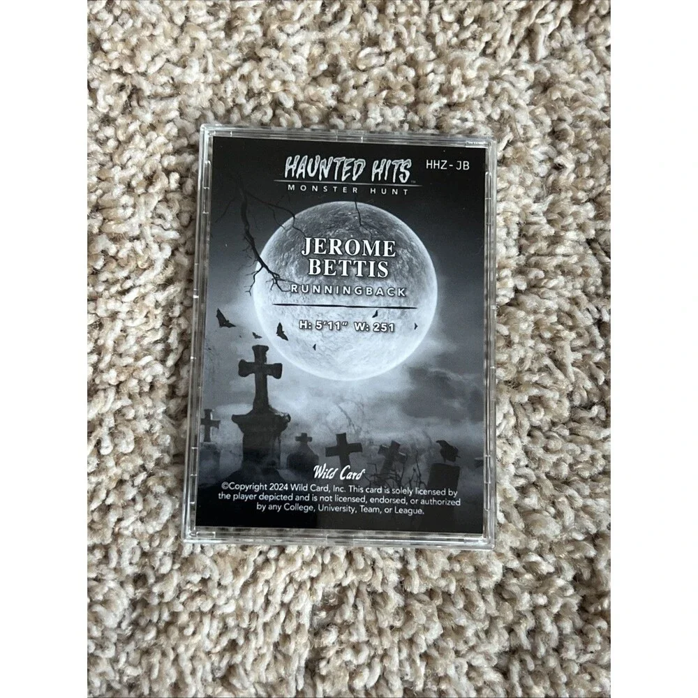 2024 Wild Card Haunted Hits Jerome Bettis 2/4 Zombie